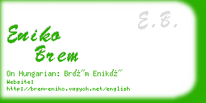 eniko brem business card